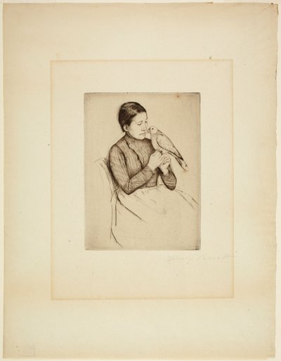 The Parrot by Mary Cassatt