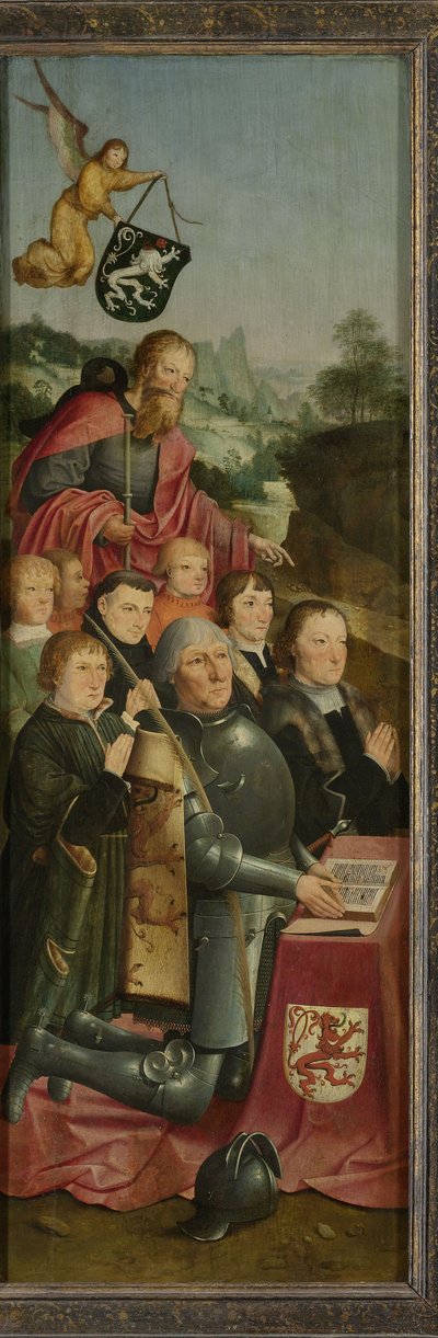 Memorial Panel with Eight Male Portraits by Master of Alkmaar