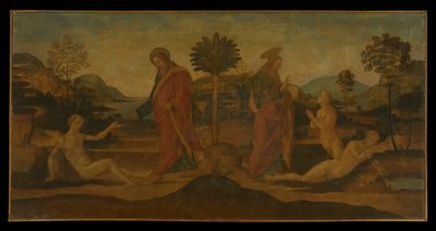 The Creation of Adam and Eve by Master of Apollo and Daphne