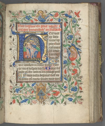 Book of Hours Use of Utrecht: Initial with Holy Trinity by Master of Gijsbrecht van Brederode