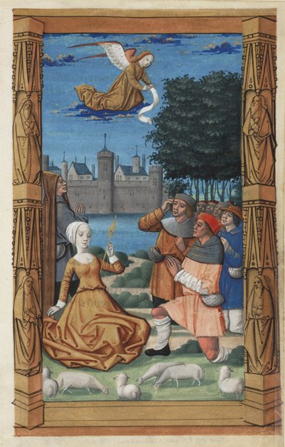 Annunciation to the Shepherds, from a Book of Hours, c.1485 by Master of Guillaume Lambert