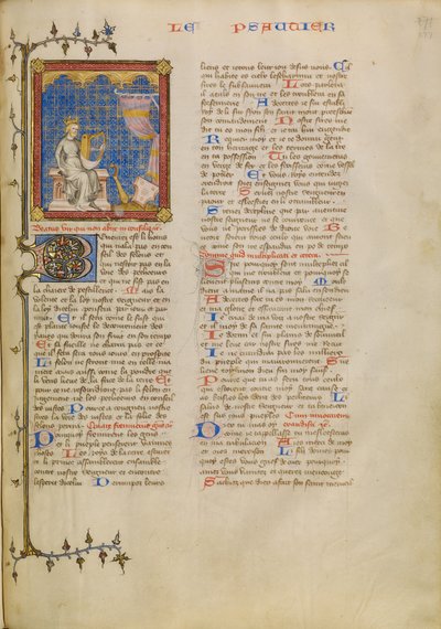 David with Musical Instruments by Master of Jean de Mandeville