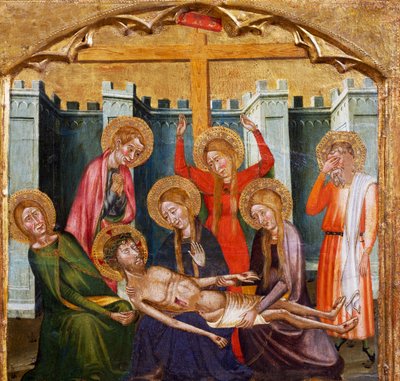 Deposition in the Tomb, by the Master of Rubio, predella of the altarpiece from the Church of Santa Maria, Rubio by Master of Rubió