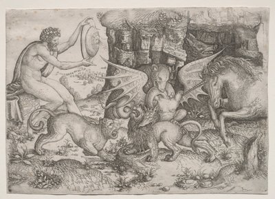 Allegorical Theme: Combat of Animals, c. 1515-1520 by Master of the Beheading of St.