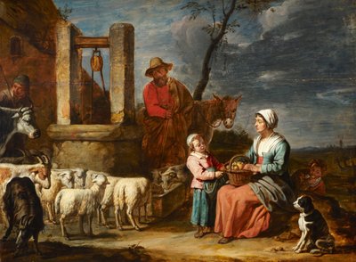 Peasant Family at a Well by Master of the Béguins