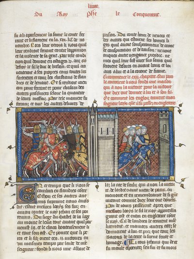 A battle with John, king of England, and Louis VIII on the march, from 