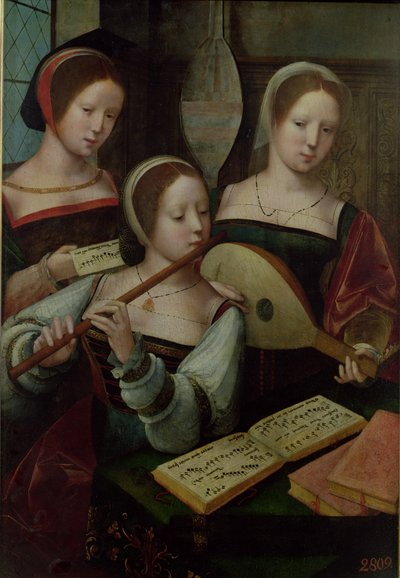 Three Musicians by Master of the Half Figures