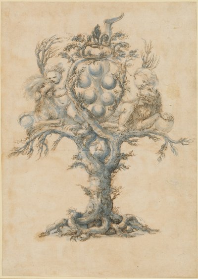A Wine Decanter with Lions and Putti by Master of the Medici Banquet Decanters