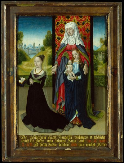 Virgin and Child with Saint Anne Presenting Anna van Nieuwenhove, 1479-82 by Master of the Saint Ursula Legend