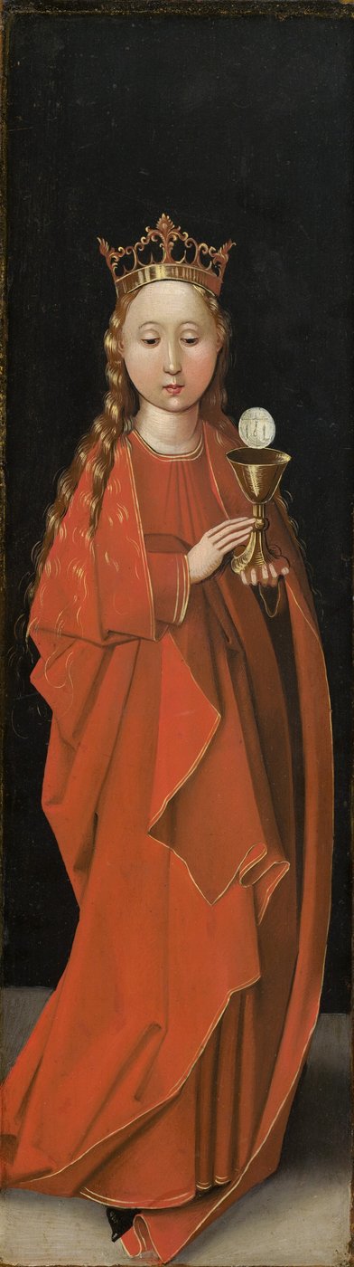 Saint Barbara (left wing exterior) by Master of the Starck Triptych