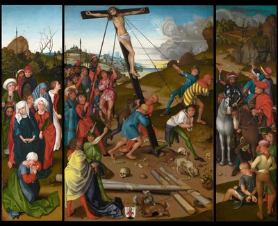 The Raising of the Cross (detail) by Master of the Starck Triptych