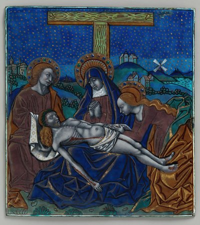 Triptych Panel with Pietà, French by Master of the Triptych of Louis