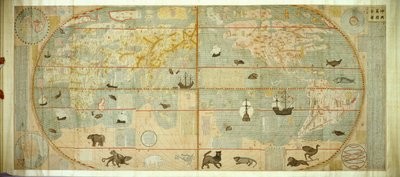 Map of the Myriad Countries of the World, 1602 by Matteo Ricci