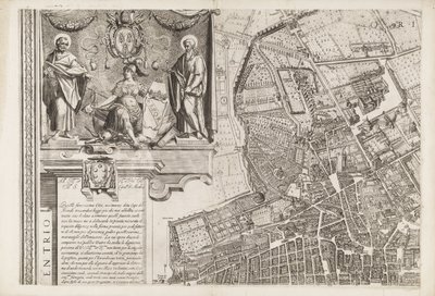 Map of Rome. Upper Left Part by Matthaus Greuter