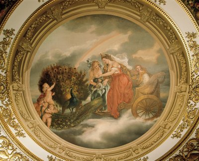 Juno in Her Chariot Attended by Two Peacocks, Ceiling of the Elizabeth Saloon by Matthew Cotes Wyatt