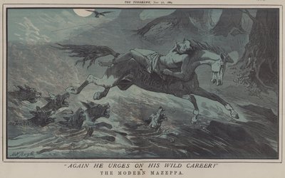 Again He Urges on His Wild Career! or, The Modern Mazeppa by Matthew