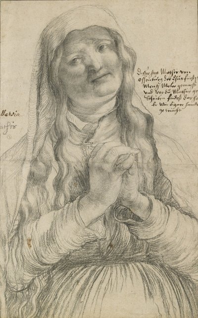 An Elderly Woman with Clasped Hands by Matthias Grünewald