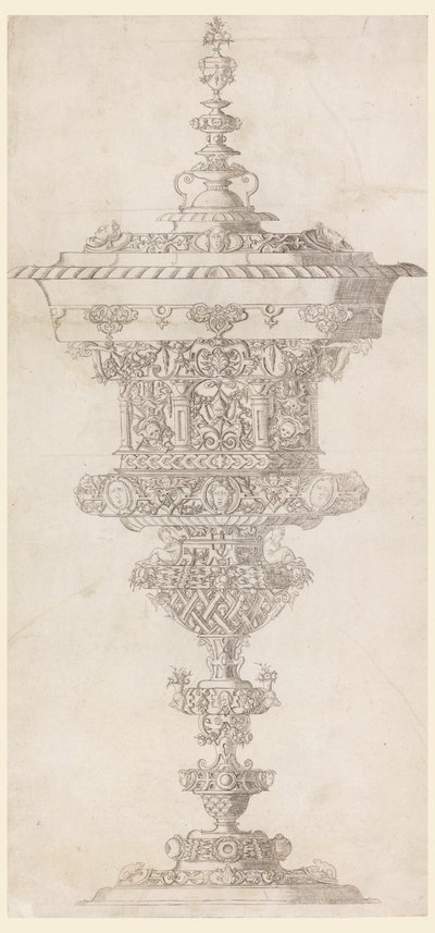 Standing Cup with Cover (from Novum opus cratero graphicum) by Matthias Zündt