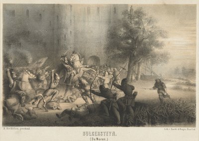 Bulgersteyn Besieged by the Normans, ca. 810 by Matthijs Willem Gerardus Michielsen