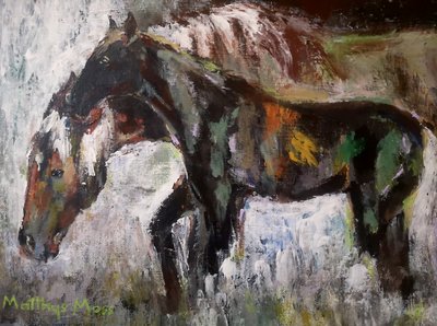 Colorful Wild Horses by Matthys Moss