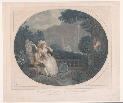 Garden with Sleeping Man and Watching Man by Mauclerc