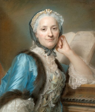 Portrait of Madame Anne-Jeanne Cassanéa de Mondonville, née Boucon (1708-1780) by Maurice-Quentin de La Tour