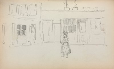 Italian Sketchbook: Street Scene with a Girl by Maurice Brazil Prendergast