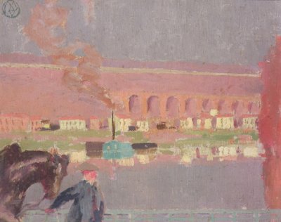 Viaduct Pecq, Seen from the Old Bridge at Pecq by Maurice Denis