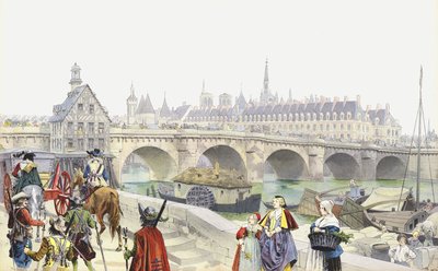 Exiled to Blois, Marie de Medicis and Her Suite Quit the Louvre by Maurice Leloir