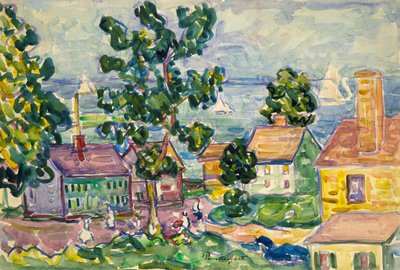 New England Coastal Village by Maurice Prendergast