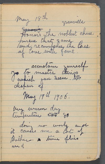 Sketchbook, page 019: Notes by Maurice Prendergast