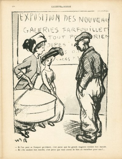 The Butter Plate, number 494, Satirical in B & W by Maurice Radiguet