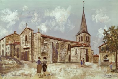 Church of Montmelas by Maurice Utrillo