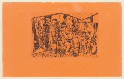 Plate 2 of the series: Annual Fair by Max Beckmann