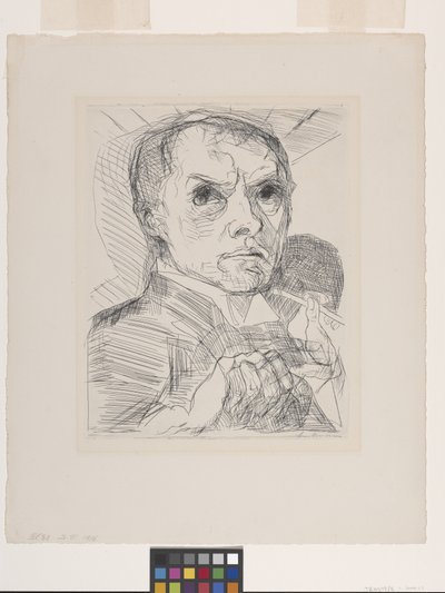 Self-Portrait With Stylus (Selbstbildnis Mit Griffel) by Max Beckmann