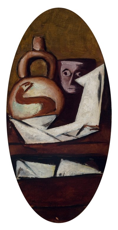 Still Life with Mexican Figure by Max Beckmann