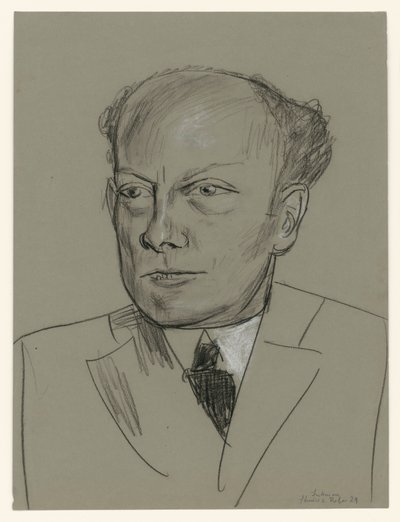 Study for the Portrait of Gottlieb Friedrich Reber (Head) by Max Beckmann