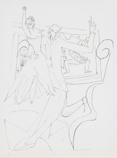 Tango, plate 4 from the portfolio “Day and Dream” by Max Beckmann
