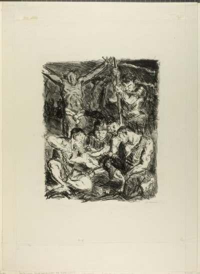 Throwing Dice Before the Cross (plate six from Sechs Lithographien zum Neuen Testament) by Max Beckmann