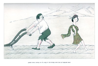Robert Burns, Having Set His Hand to the Plough, Looks Back at Highland Mary, 1904 by Henry Maximilian Beerbohm