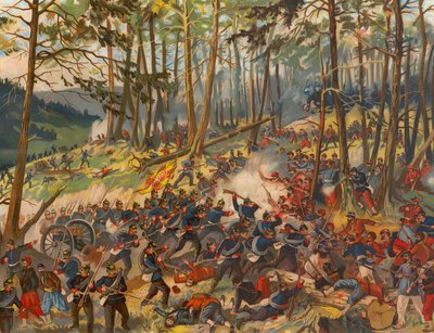 French and German Infantry Fighting at Raon l