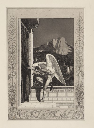 Cupid Coming (Cupid and Psyche, Opus V, Plate 12) by Max Klinger