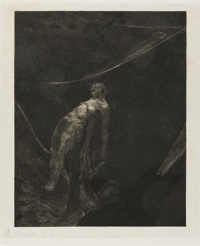 Back into Nothingness, plate fifteen from A Life by Max Klinger