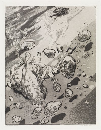 Landslide (Tent, Opus XIV, Part 1, No. 20) by Max Klinger