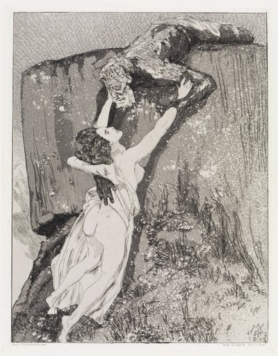 Escape (Tent, Opus XIV, Part 1, No. 21) by Max Klinger
