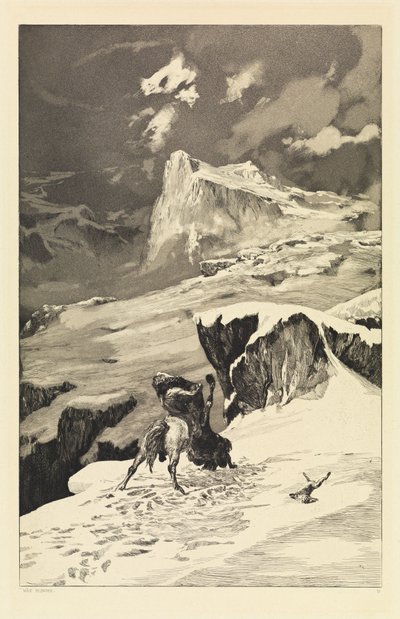 Fighting Centaurs (Intermezzi, Opus IV, plate 5) by Max Klinger