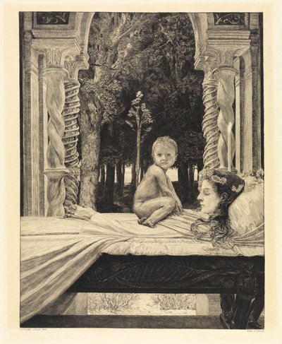 Mother and Child (Dead Mother) (From Death, Second Part, Opus XI, Plate 9) by Max Klinger