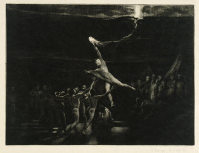 Theft of Light (Sheet 22 from: Opus XII, Brahms Fantasy) by Max Klinger