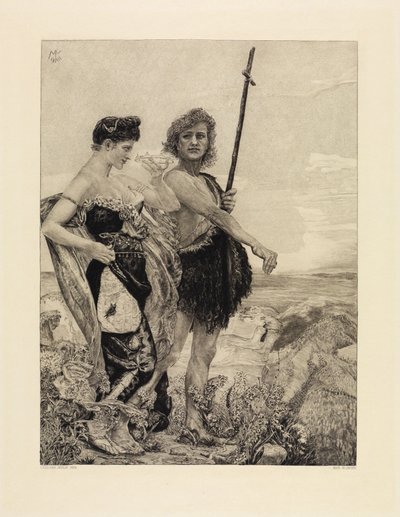 Temptation (From Death, Second Part, Opus XI, Plate 10) by Max Klinger