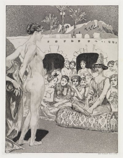Before the Queen (Tent, Opus XIV, Part 2, No. 24) by Max Klinger